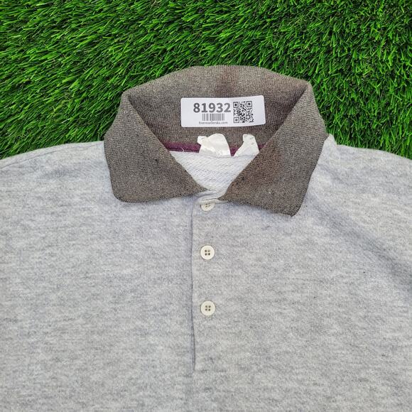 Vintage 90s Campus Collared Sweatshirt Large 22x23 Crop - Picture 9 of 12